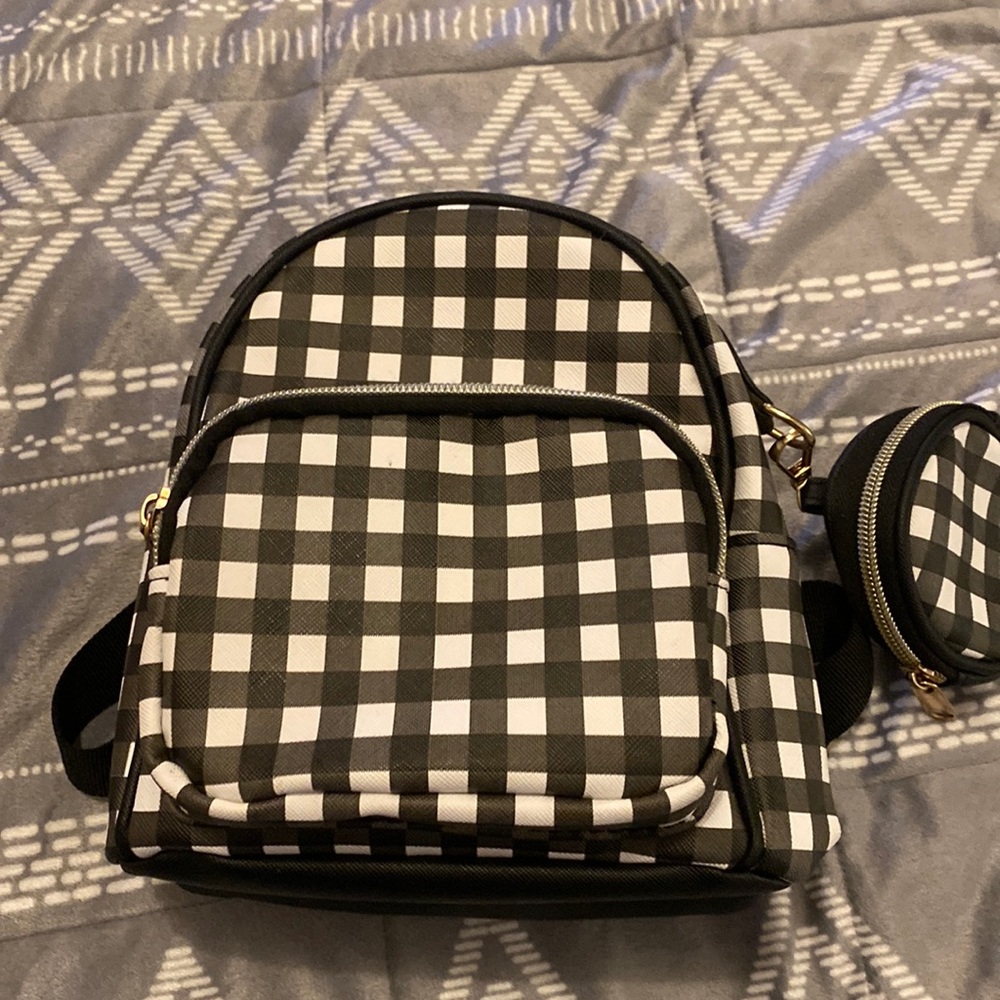 plaid claire’s mini backpack
